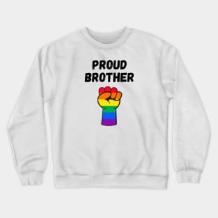 Proud Brother Rainbow Pride T Shirt Design Crewneck Sweatshirt